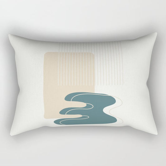 Abstract Contemporary Boho Watercolor Shape Graphic Design 5 2023 COTY Vining Ivy PPG1148-6 Accents Rectangle Pillow