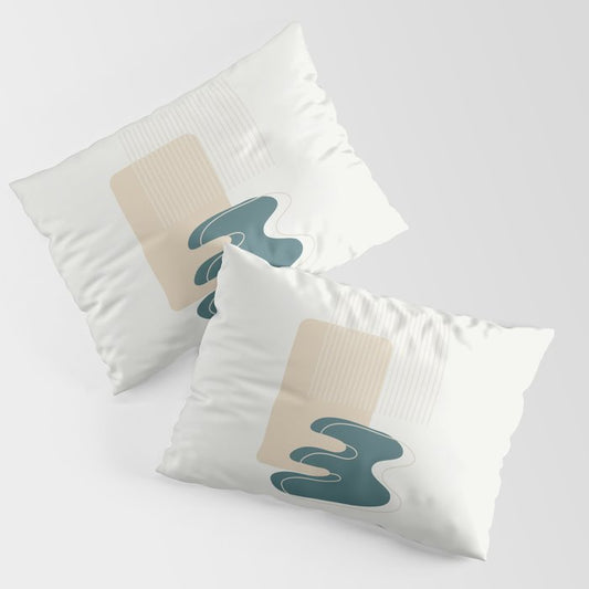 Abstract Contemporary Boho Watercolor Shape Graphic Design 5 2023 COTY Vining Ivy PPG1148-6 Accents Pillow Sham Set
