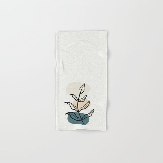 Abstract Line Art Floral Modern Minimal Colorful Shapes 2 2023 COTY Vining Ivy PPG1148-6 and Accents Bath & Hand Towels