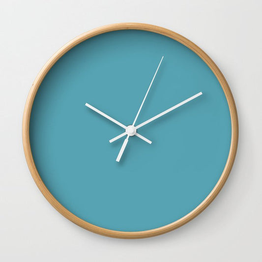 Active Blue Solid Color Pairs Behr 2022 Trending Hue - Shade - Explorer Blue M470-5 Wall Clock