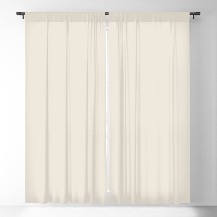 Acute Off-white Solid Color Accent Shade / Hue Matches Sherwin Williams Ivory Lace SW 7013 Blackout Curtain