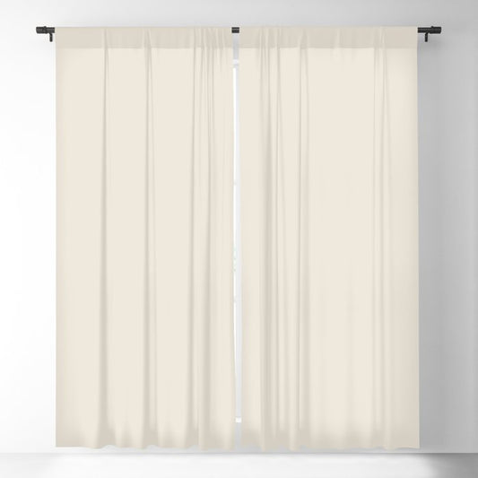 Acute Off-white Solid Color Accent Shade / Hue Matches Sherwin Williams Ivory Lace SW 7013 Blackout Curtain