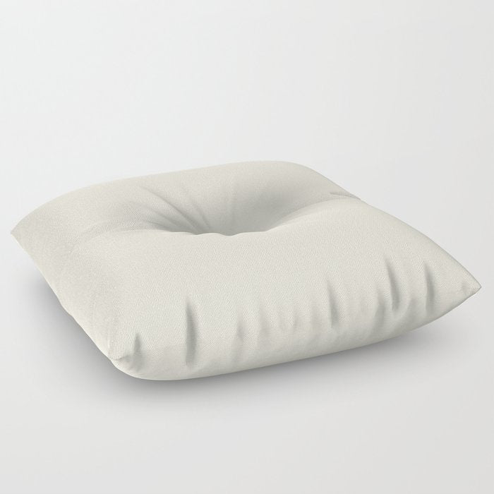 Acute Off-white Solid Color Accent Shade / Hue Matches Sherwin Williams Ivory Lace SW 7013 Floor Pillow