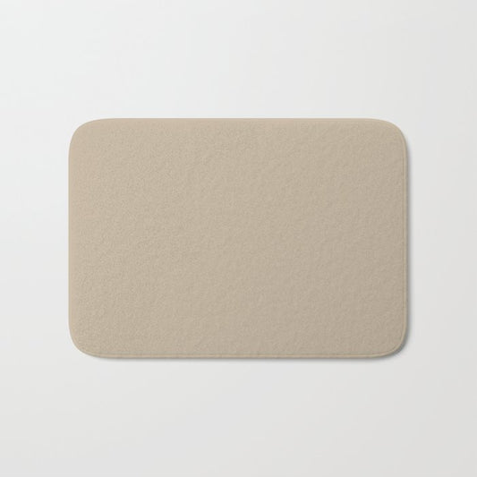 Acute Tan Solid Color - Accent Shade - Matches Sherwin Williams Barcelona Beige SW 7530 Bath Mat