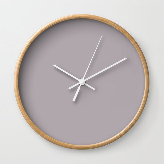 Adorable Light Pastel Purple Pink Solid Color Pairs To Sherwin Williams Beguiling Mauve SW 6269 Wall Clock