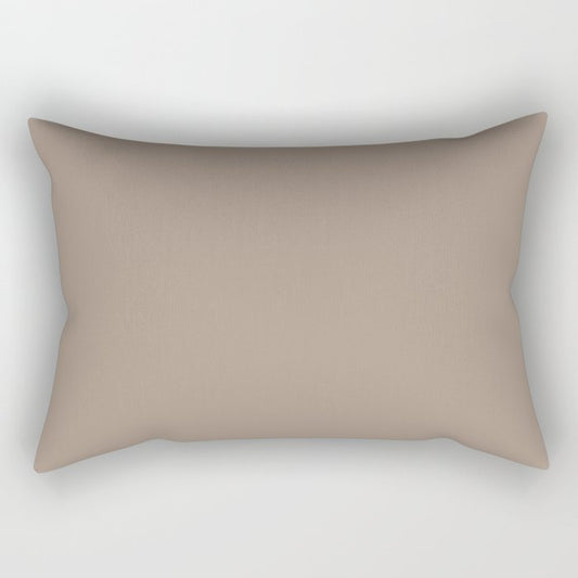 Aesthetic Beige Solid Color Accent Shade / Hue Matches Sherwin Williams Sanderling SW 7513 Rectangular Pillow