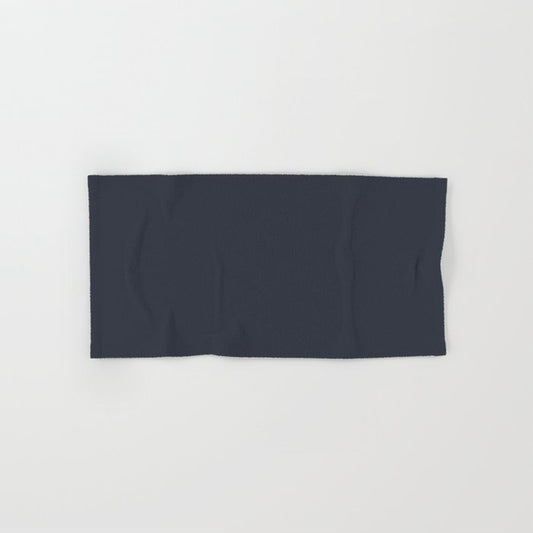 After Midnight Blue Solid Color PANTONE 19-4109 Autumn/Winter 2021/2022 Core Classic Hues Hand & Bath Towel