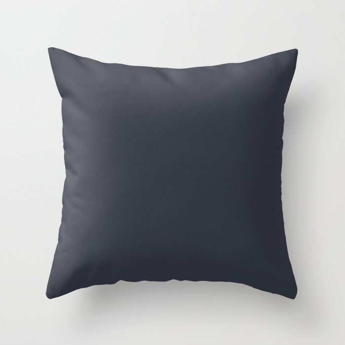 After Midnight Blue Solid Color PANTONE 19-4109 Autumn/Winter 2021/2022 Core Classic Hues Throw Pillow