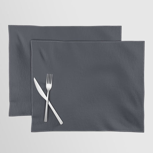 After Midnight Blue Solid Color PANTONE 19-4109 Autumn/Winter 2021/2022 Core Classic Hues Placemat