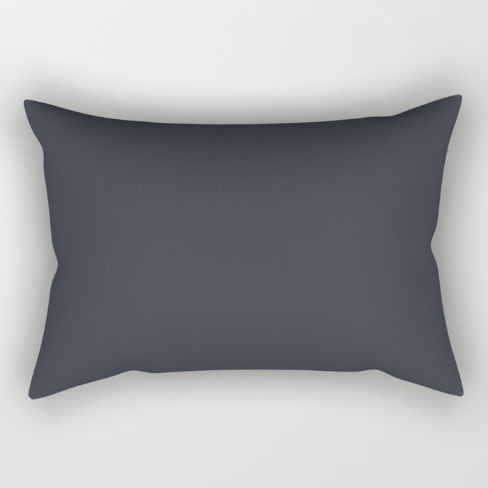 After Midnight Blue Solid Color PANTONE 19-4109 Autumn/Winter 2021/2022 Core Classic Hues Rectangular Pillow