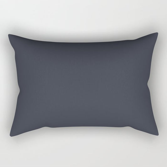 After Midnight Blue Solid Color PANTONE 19-4109 Autumn/Winter 2021/2022 Core Classic Hues Rectangular Pillow