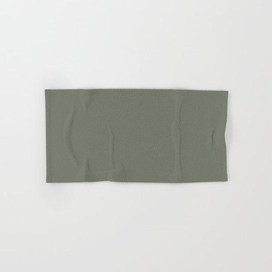 Aged Olive Green Solid Color Pairs Dutch Boys 2022 Popular Hue Wild Basil 424-5DB - Getaway Palette Hand & Bath Towel