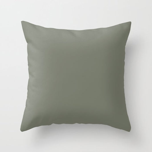 Aged Olive Green Solid Color Pairs Dutch Boys 2022 Popular Hue Wild Basil 424-5DB - Getaway Palette Throw Pillow
