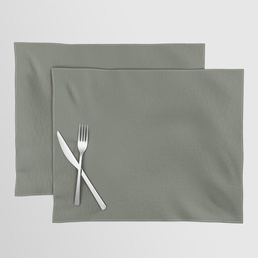 Aged Olive Green Solid Color Pairs Dutch Boys 2022 Popular Hue Wild Basil 424-5DB - Getaway Palette Placemat