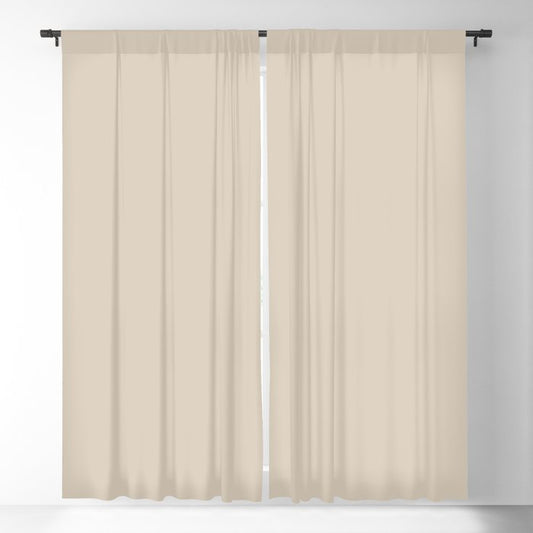 Aged Porcelain Beige Solid Color - Accent Shade - Matches Sherwin Williams China Doll SW 7517 Blackout Curtain