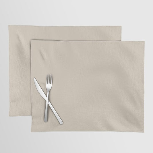 Aged Porcelain Beige Solid Color - Accent Shade - Matches Sherwin Williams China Doll SW 7517 Placemat