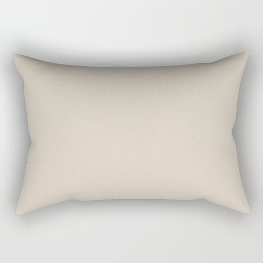 Aged Porcelain Beige Solid Color - Accent Shade - Matches Sherwin Williams China Doll SW 7517 Rectangular Pillow