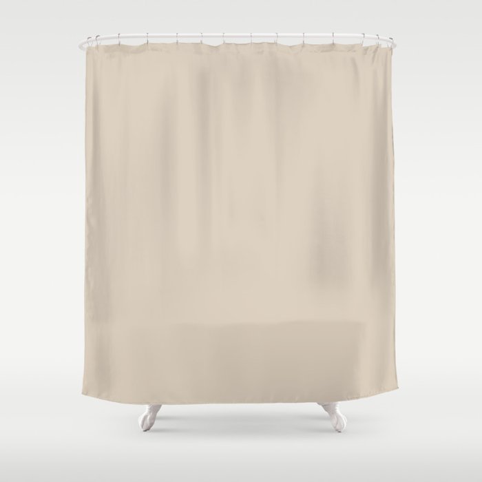Aged Porcelain Beige Solid Color - Accent Shade - Matches Sherwin Williams China Doll SW 7517 Shower Curtain