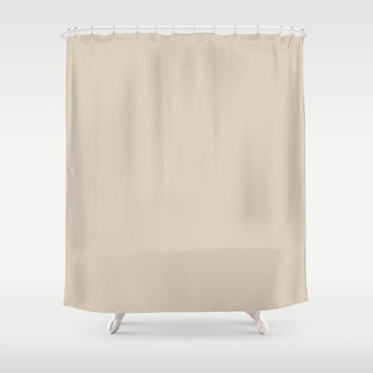 Aged Porcelain Beige Solid Color - Accent Shade - Matches Sherwin Williams China Doll SW 7517 Shower Curtain