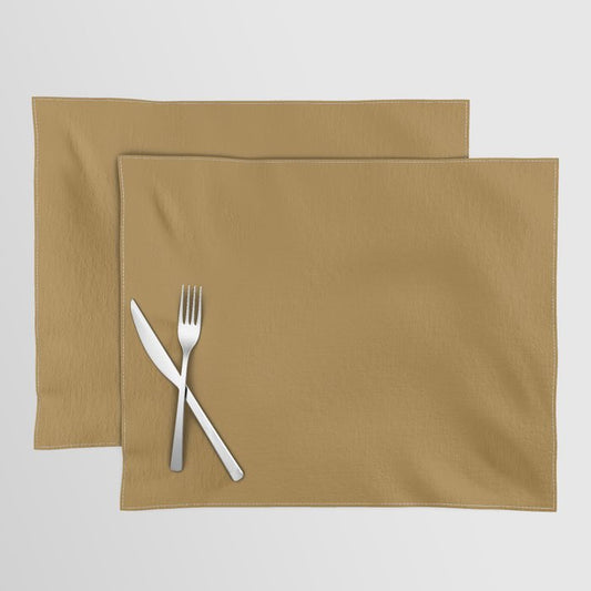 Ageless Earth Mid Tone Brown Solid Color Pairs To Sherwin Williams Nankeen SW 6397 Placemat