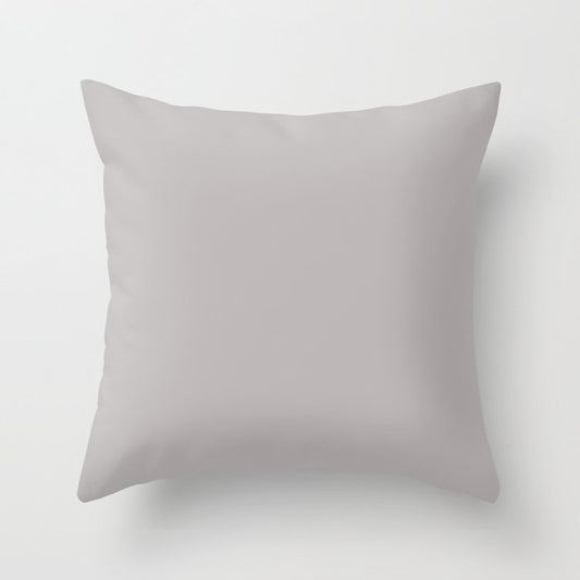Ageless Light Pastel Purple Grey Solid Color Pairs To Sherwin Williams Ponder SW 7079 Throw Pillow