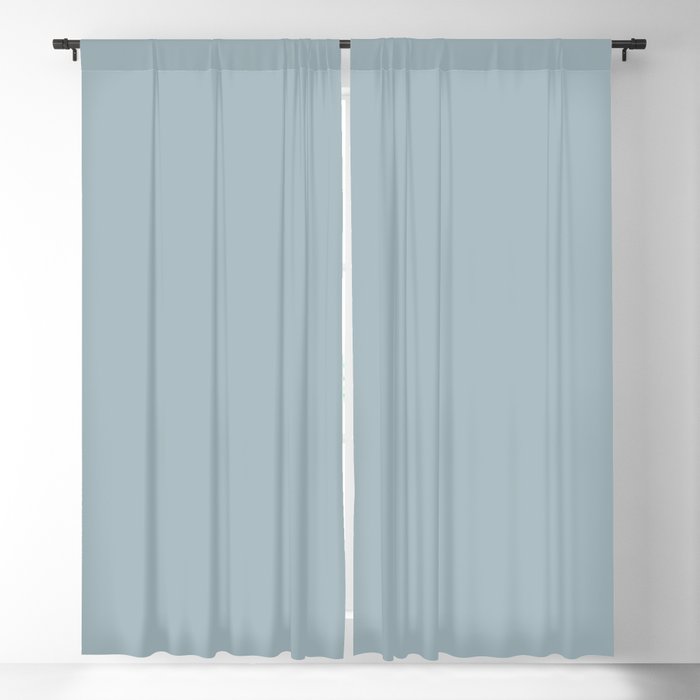 Agile Light Pastel Blue Gray Solid Color Pairs To Sherwin Williams Languid Blue SW 6226 Blackout Curtain
