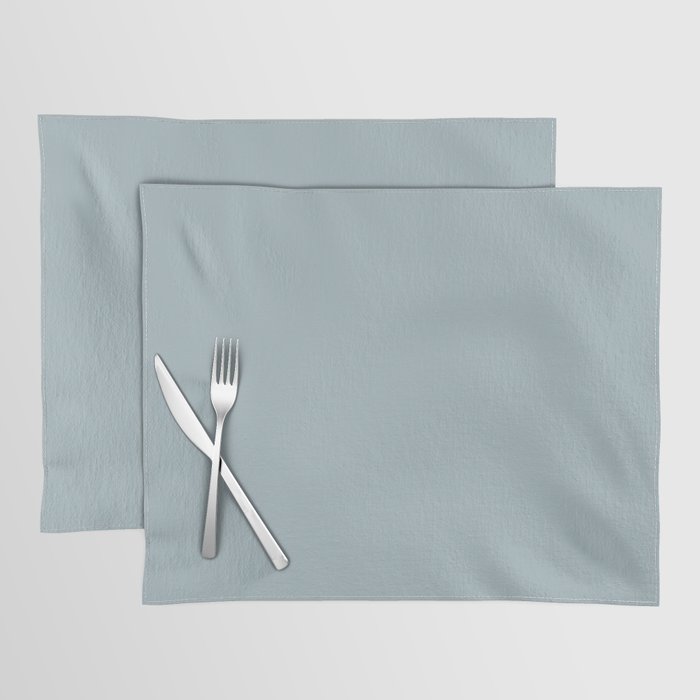 Agile Light Pastel Blue Gray Solid Color Pairs To Sherwin Williams Languid Blue SW 6226 Placemat