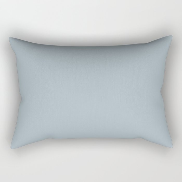 Agile Light Pastel Blue Gray Solid Color Pairs To Sherwin Williams Languid Blue SW 6226 Rectangular Pillow