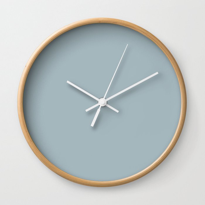 Agile Light Pastel Blue Gray Solid Color Pairs To Sherwin Williams Languid Blue SW 6226 Wall Clock