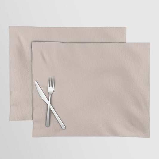 Agreeable Tanish Pink - Neutral - Pastel Solid Color Pairs To Sherwin Williams Abalone Shell SW 6050 Placemat