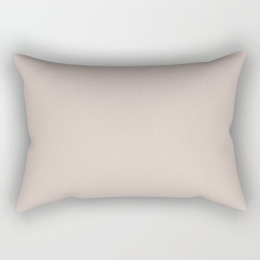 Agreeable Tanish Pink - Neutral - Pastel Solid Color Pairs To Sherwin Williams Abalone Shell SW 6050 Rectangular Pillow