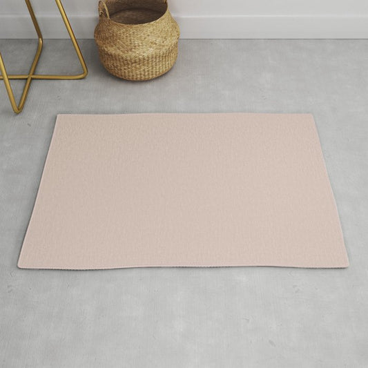 Agreeable Tanish Pink - Neutral - Pastel Solid Color Pairs To Sherwin Williams Abalone Shell SW 6050 Throw & Area Rugs