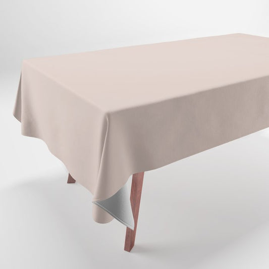 Agreeable Tanish Pink - Neutral - Pastel Solid Color Pairs To Sherwin Williams Abalone Shell SW 6050 Tablecloth