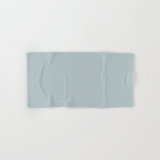 Airy Light Pastel Blue Gray / Grey Solid Color Pairs To Sherwin Williams Niebla Azul SW 9137 Hand & Bath Towel