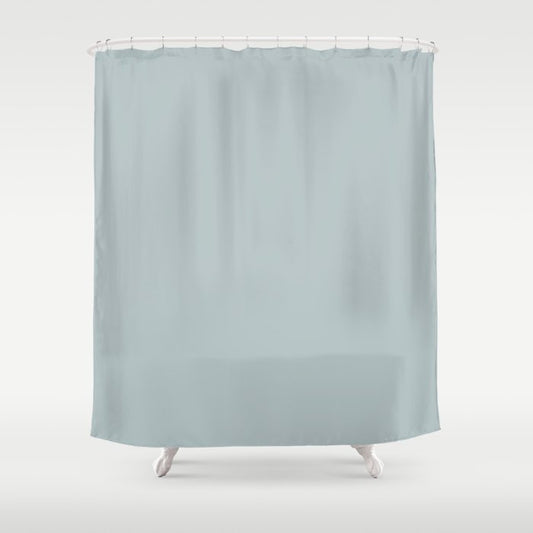 Airy Light Pastel Blue Gray / Grey Solid Color Pairs To Sherwin Williams Niebla Azul SW 9137 Shower Curtain