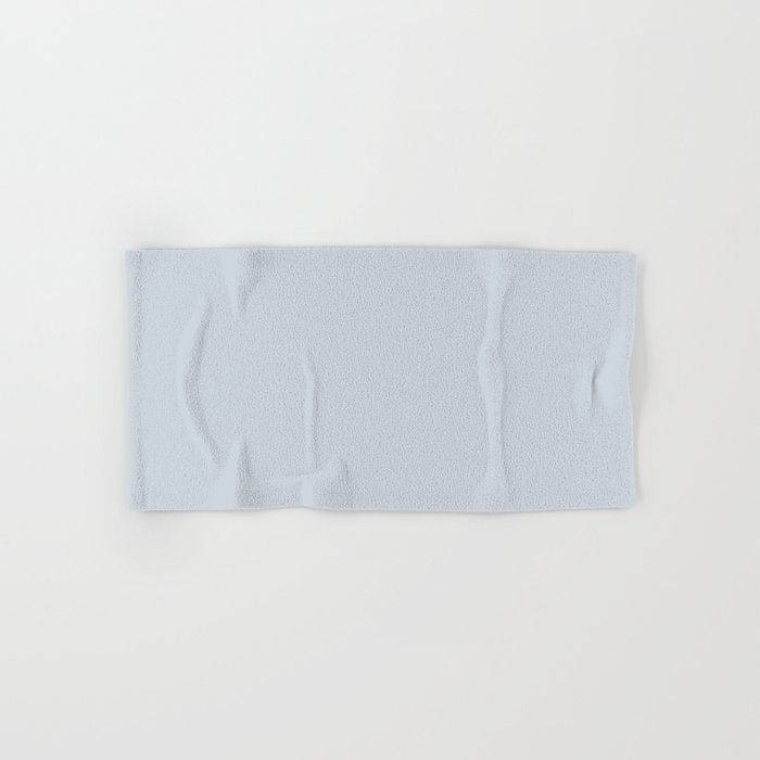 Airy Pastel Blue Grey Solid Color Pairs To Sherwin Williams Mild Blue SW 6533 Hand & Bath Towel