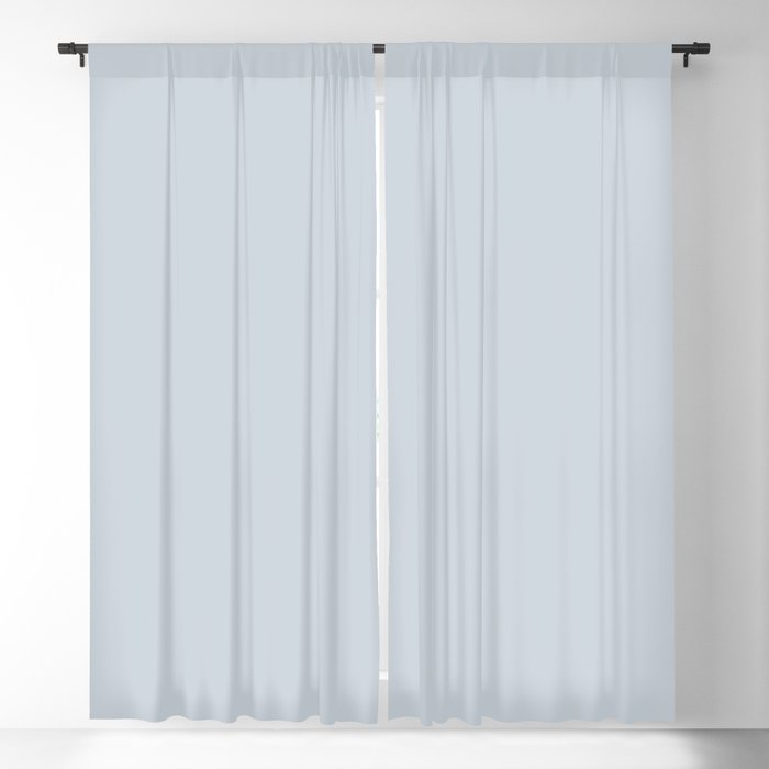 Airy Pastel Blue Grey Solid Color Pairs To Sherwin Williams Mild Blue SW 6533 Blackout Curtain