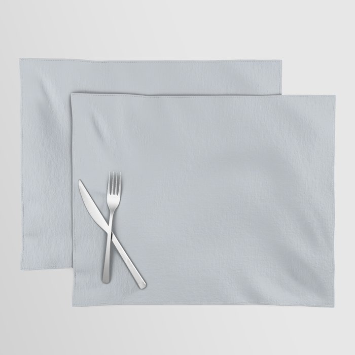 Airy Pastel Blue Grey Solid Color Pairs To Sherwin Williams Mild Blue SW 6533 Placemat