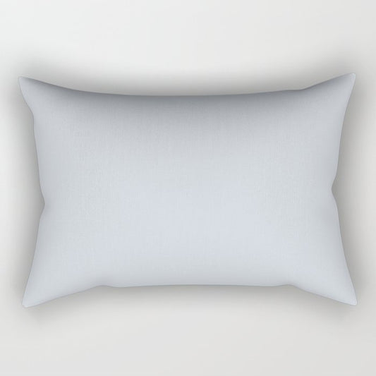 Airy Pastel Blue Grey Solid Color Pairs To Sherwin Williams Mild Blue SW 6533 Rectangular Pillow