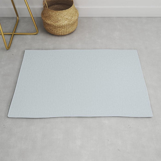 Airy Pastel Blue Grey Solid Color Pairs To Sherwin Williams Mild Blue SW 6533 Throw & Area Rugs
