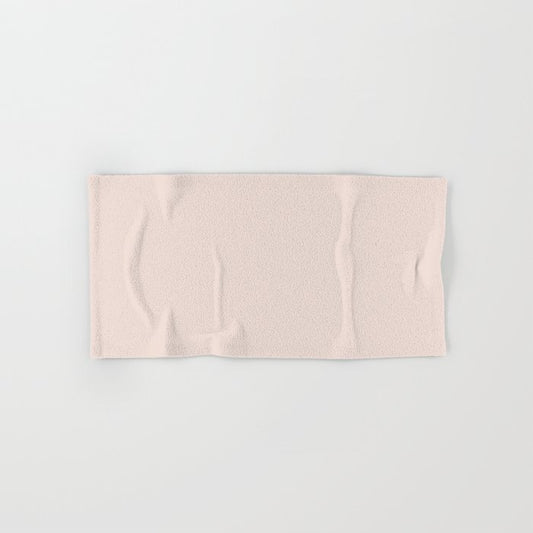 Airy Pastel Pink Solid Color Accent Shade / Hue Matches Sherwin Williams Faint Coral SW 6329 Hand & Bath Towel