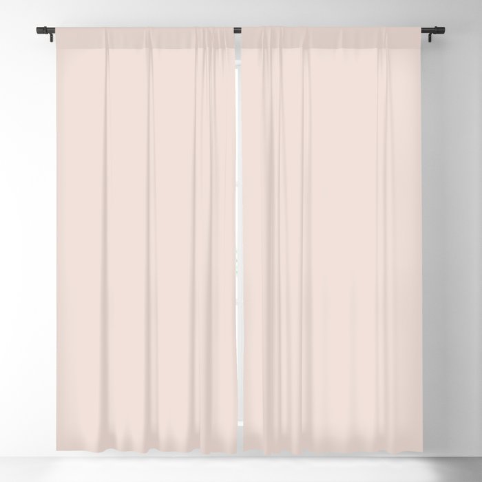 Airy Pastel Pink Solid Color Accent Shade / Hue Matches Sherwin Williams Faint Coral SW 6329 Blackout Curtain