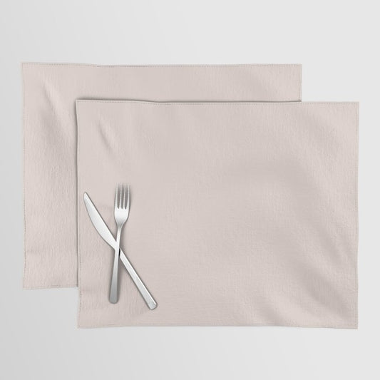 Airy Pastel Pink Solid Color Accent Shade / Hue Matches Sherwin Williams Faint Coral SW 6329 Placemat