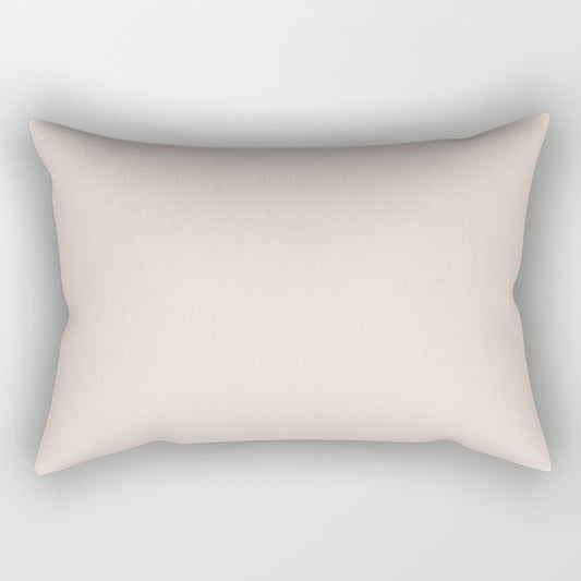 Airy Pastel Pink Solid Color Accent Shade / Hue Matches Sherwin Williams Faint Coral SW 6329 Rectangular Pillow