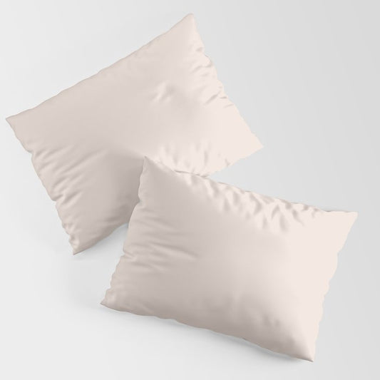 Airy Pastel Pink Solid Color Accent Shade / Hue Matches Sherwin Williams Faint Coral SW 6329 Pillow Sham Set