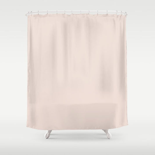 Airy Pastel Pink Solid Color Accent Shade / Hue Matches Sherwin Williams Faint Coral SW 6329 Shower Curtain