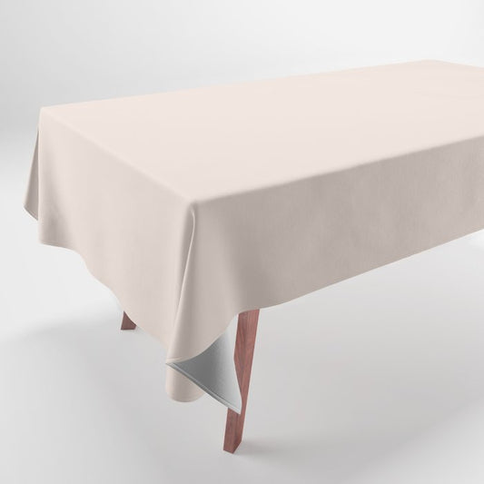 Airy Pastel Pink Solid Color Accent Shade / Hue Matches Sherwin Williams Faint Coral SW 6329 Tablecloth