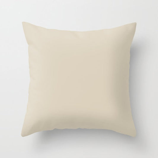 Alabaster Solid Color Accent Shade / Hue Matches Sherwin Williams Oyster Bar SW 7565 Throw Pillow