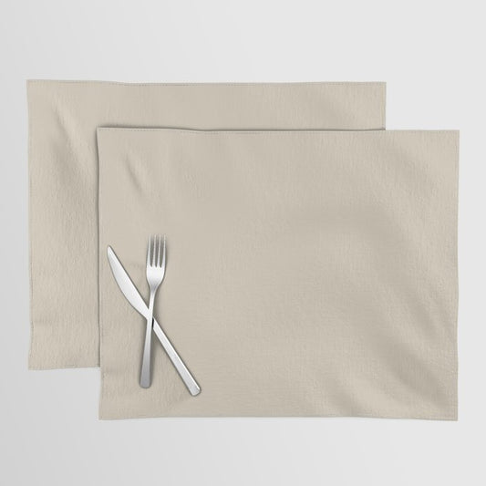 Alabaster Solid Color Accent Shade / Hue Matches Sherwin Williams Oyster Bar SW 7565 Placemat