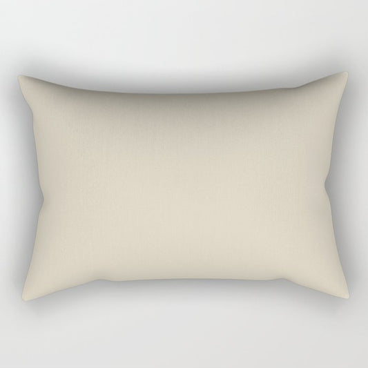 Alabaster Solid Color Accent Shade / Hue Matches Sherwin Williams Oyster Bar SW 7565 Rectangular Pillow